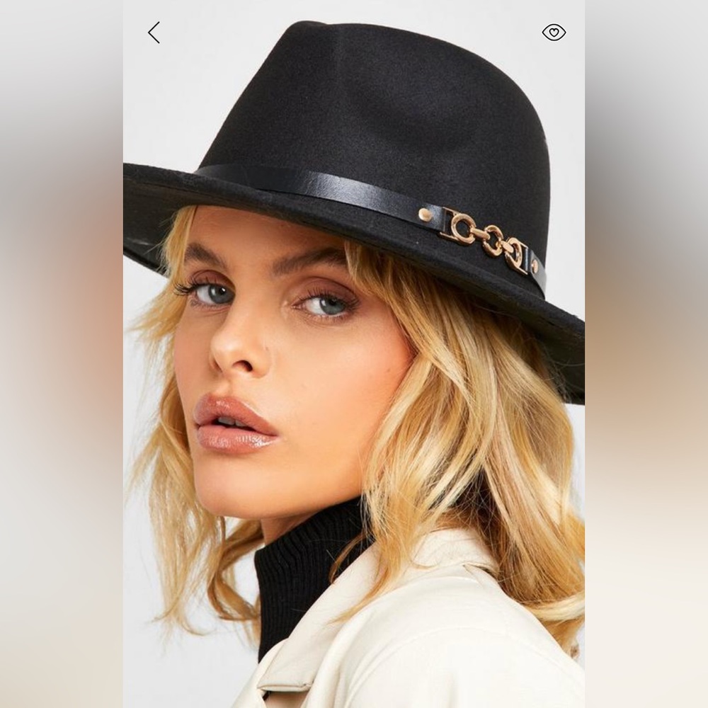New Inventory 🔥Boohoo Classic Chain Detail Fedora🔥